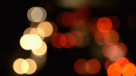 伦敦街道灯光夜晚朦胧的车流夜景GIF高清图片