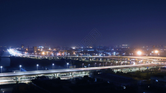 杨公桥立交城市夜景GIF高清图片