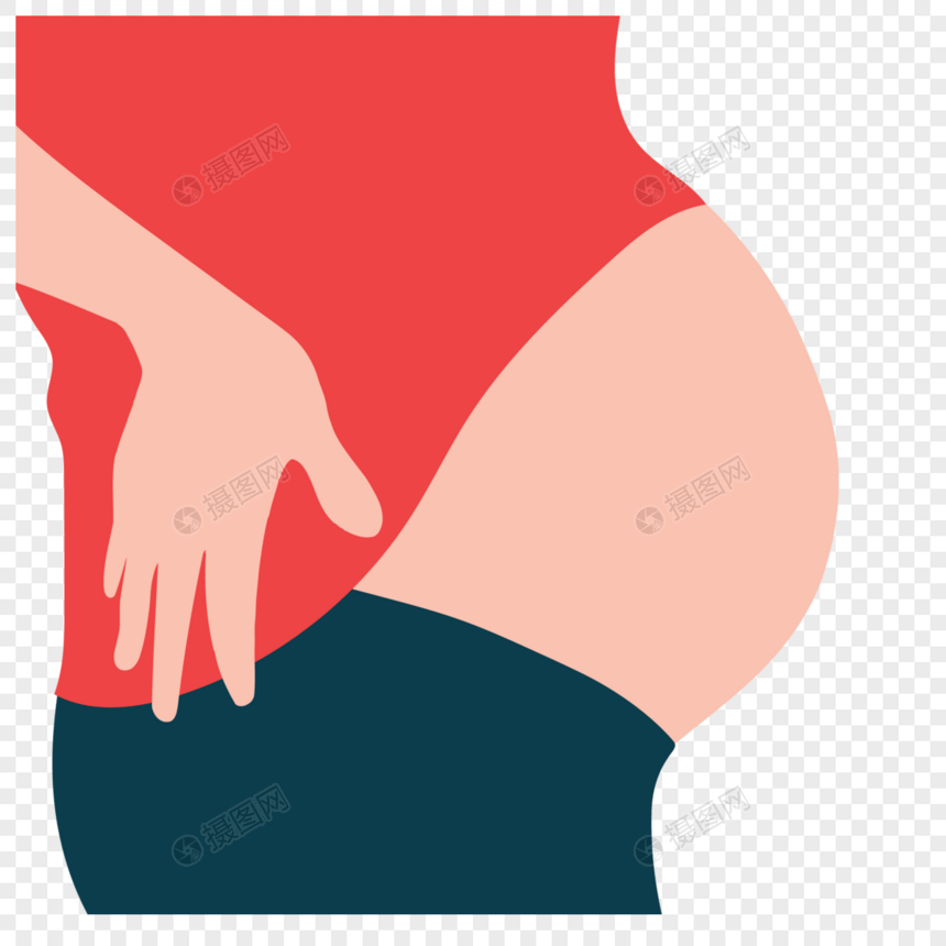 孕妇肚子矢量图片