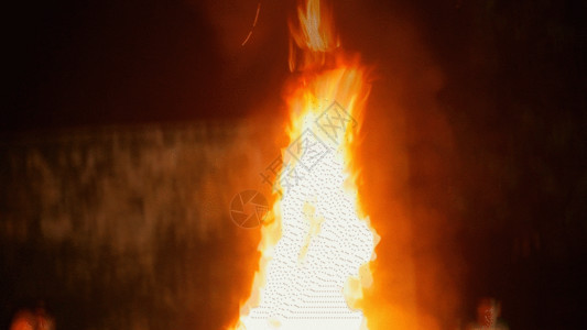 壁炉火焰声熊熊烈火GIF高清图片