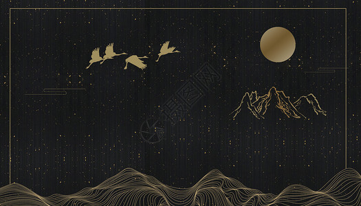 精美中国花纹中国风线条背景设计图片