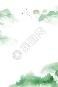 中国风水彩背景水墨风景背景设计图片