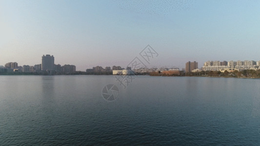 区政府南京江北城市航拍GIF高清图片