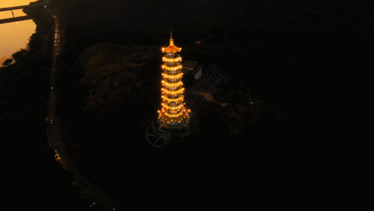 大小龙池美丽广东夜景GIF高清图片