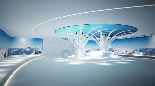 冰山建筑创意科技空间场景设计图片
