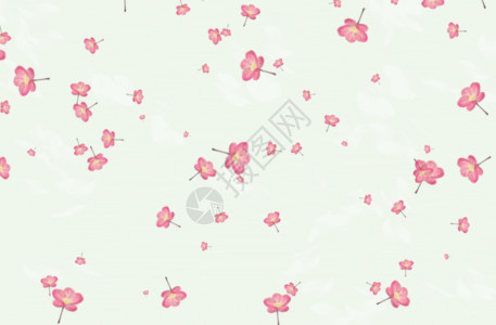 粉色卡通火烈鸟小清新花卉背景GIF高清图片