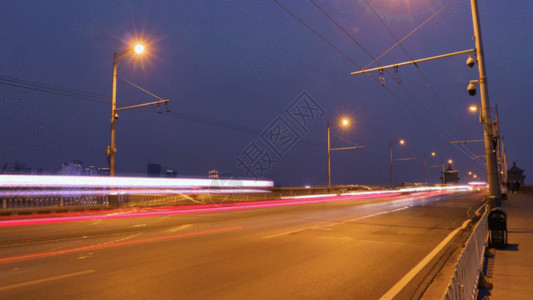 伦敦大桥夜景武汉长江交通GIF高清图片