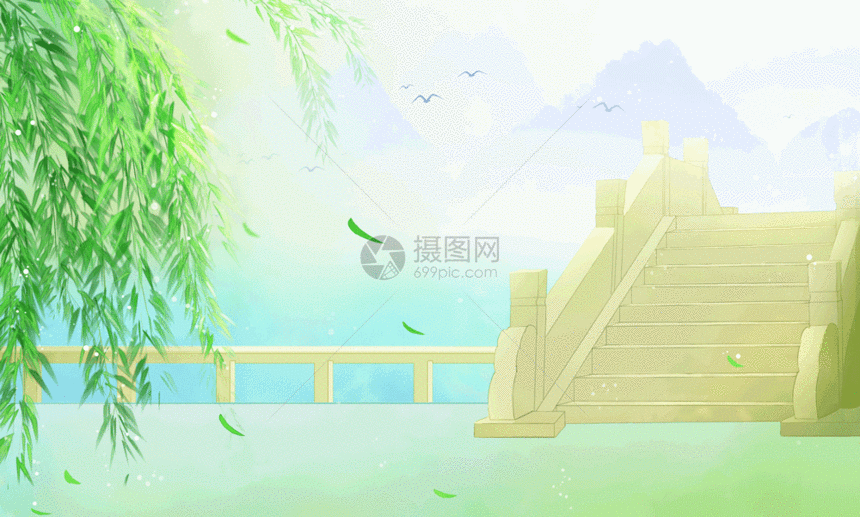 中国风背景插画gif图片
