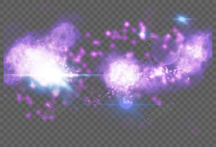 紫色星团光效图片