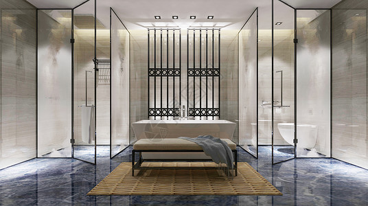 开放式浴室现代开放式卫生间设计图片