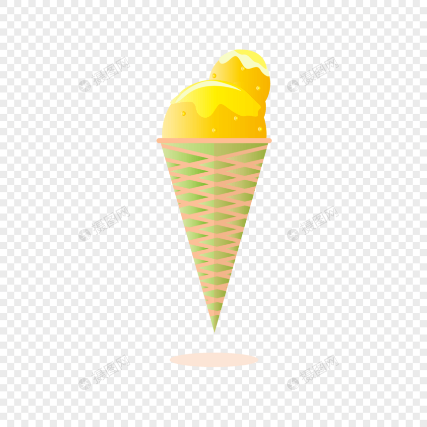 夏天柠檬味雪糕矢量图图片