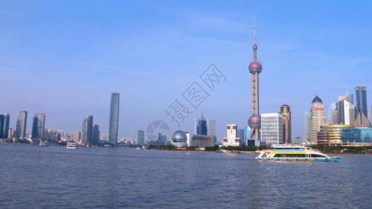 上海旅行黄浦江外滩延时摄影GIF高清图片