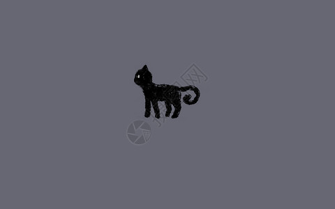 黑色的猫咪猫咪插画