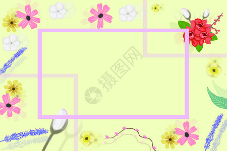 简易花卉背景背景图片