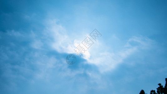 蓝天云层蓝天白云飘动延时摄影GIF高清图片