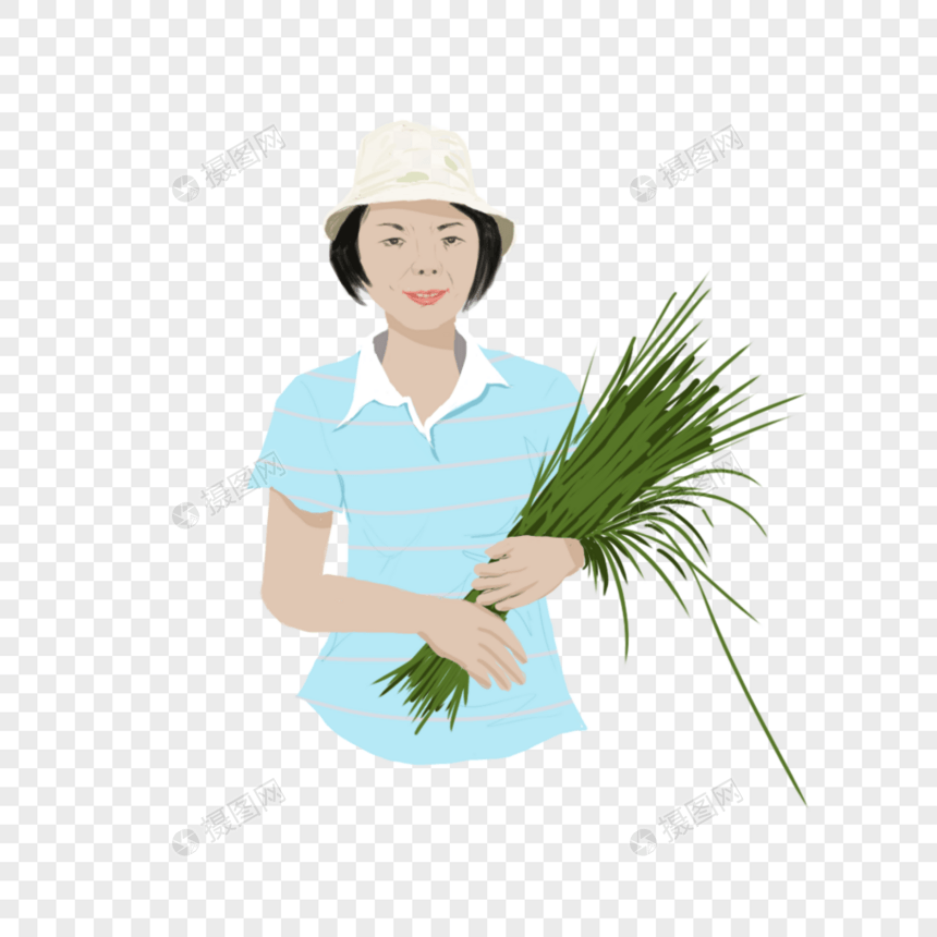 劳动中的农民阿姨图片