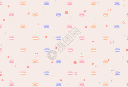 粉色圆点对话框甜点背景插画