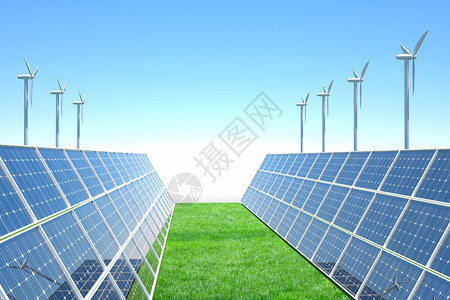 垂直风力发电机太阳能发电设计图片