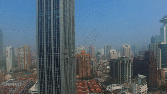 航拍上海建筑GIF图片