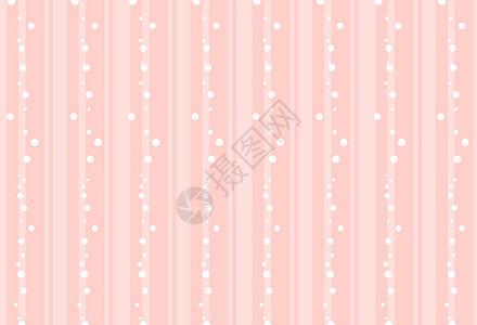 粉色条纹鱼粉色条纹圆点背景插画