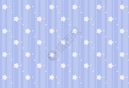 花鸟墙纸蓝色条纹星星背景插画