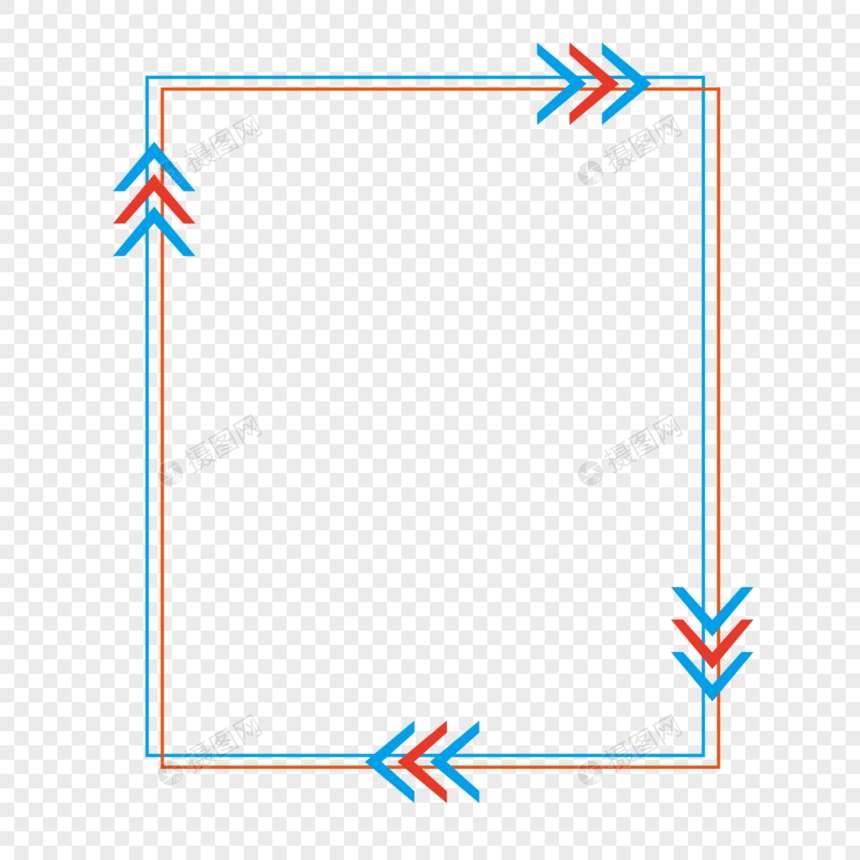 方形箭头边框图片