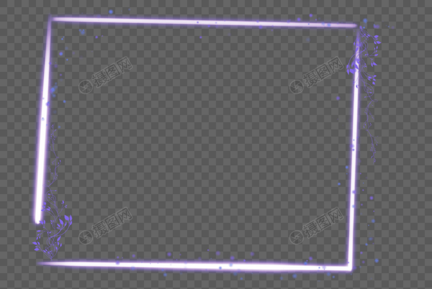 长方形发光科技边框图片