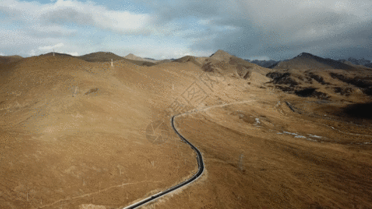 西藏米拉山口高清航拍原始GIF图片