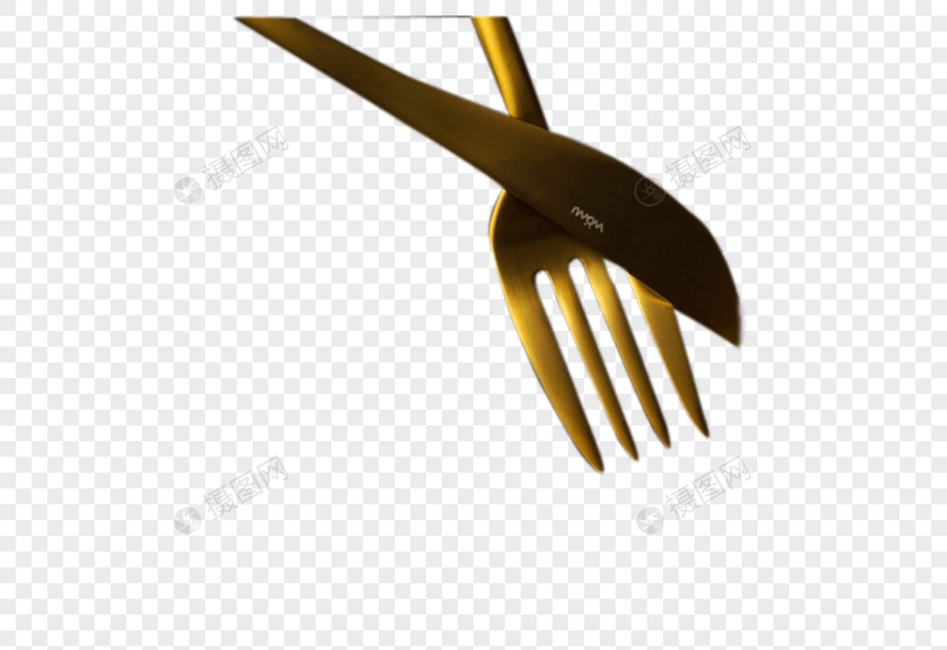 餐刀餐叉金色不锈钢图片