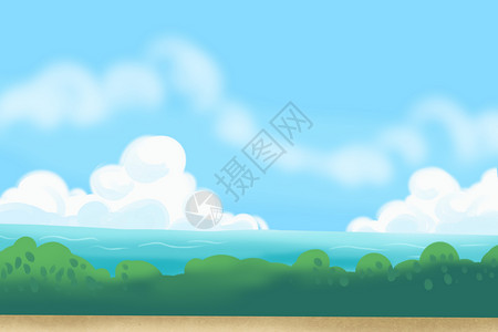 骑马运动员插画蓝天白云设计图片