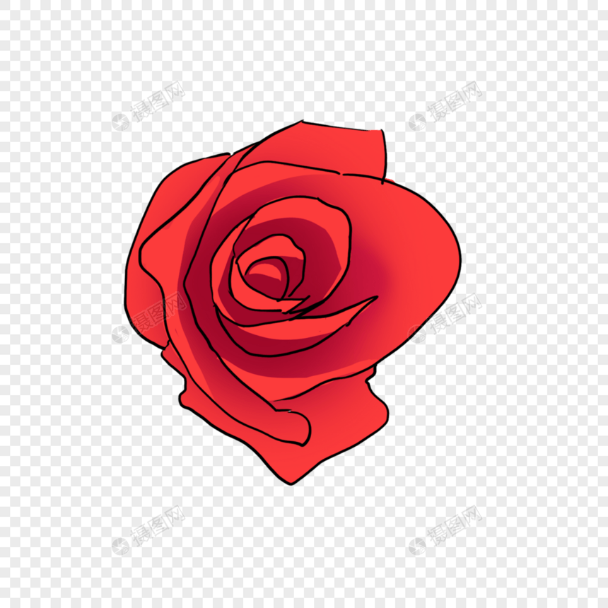 鲜艳的红色玫瑰花图片