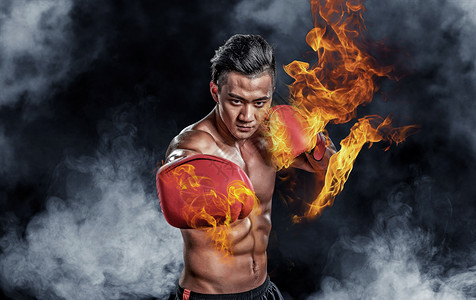 火男高清素材拳击运动设计图片