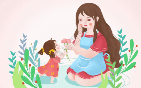 康乃馨花卉母亲节GIF高清图片
