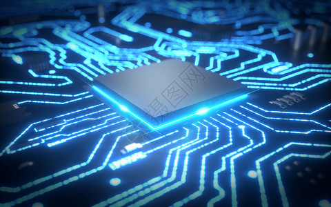 3D芯片科技芯片电路设计图片