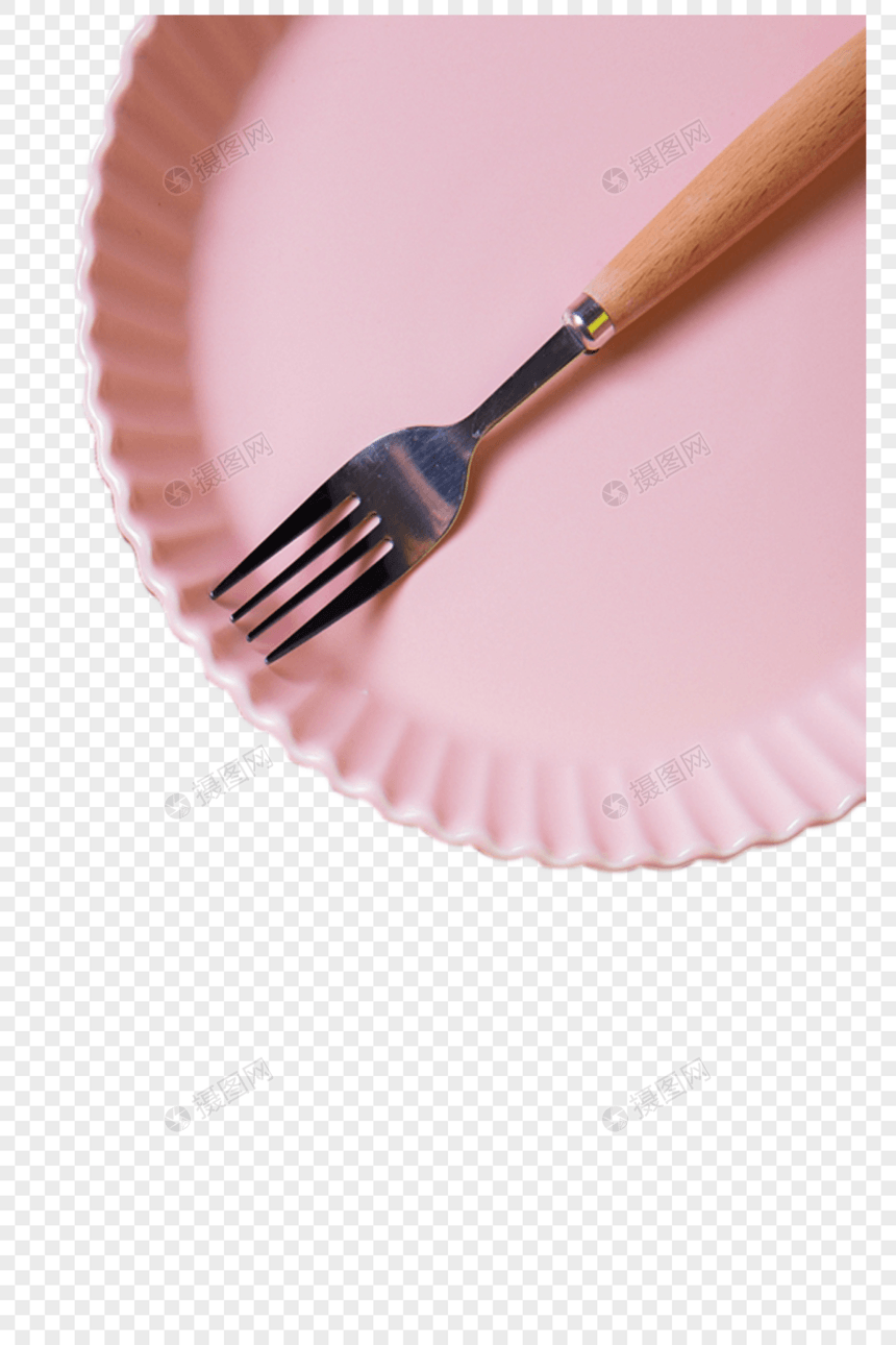 餐叉陶瓷盘餐具图片