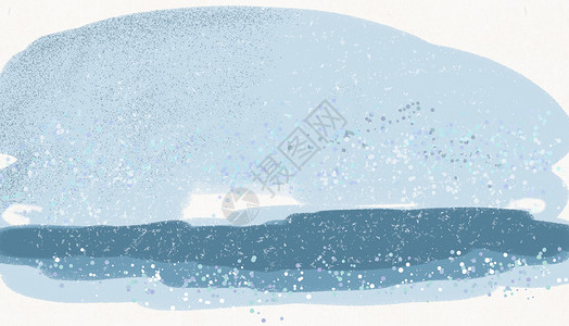 北极熊海报水彩插画背景设计图片