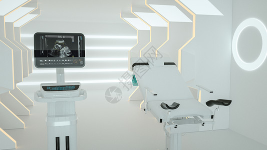 B超胎心监护仪背景图片