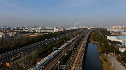 高速公路收费沪宁高铁与高速GIF高清图片