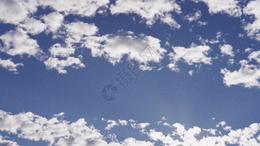 天空白云延时拍摄GIF图片