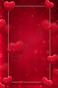 红色爱心背景背景图片