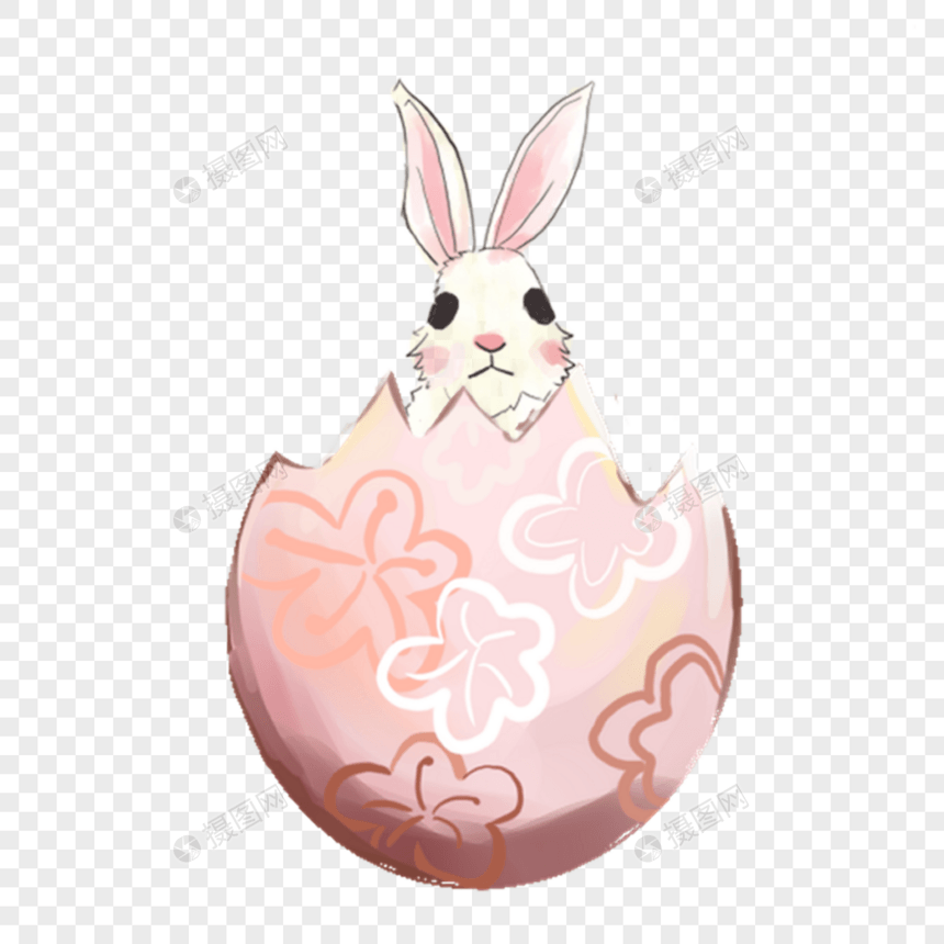彩蛋中的兔子图片
