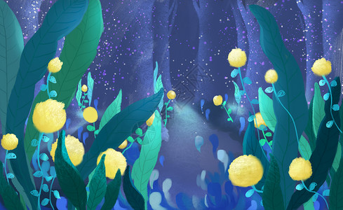 水下森林梦幻森林背景设计图片