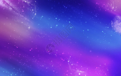 紫色炫光星空背景插画