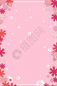 圣诞鲜花粉色鲜花背景设计图片