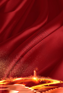 红色背景建筑大气红色背景设计图片