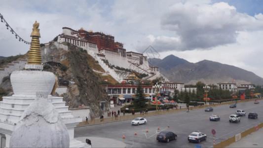 大觉山风景布达拉宫延时风景GIF高清图片