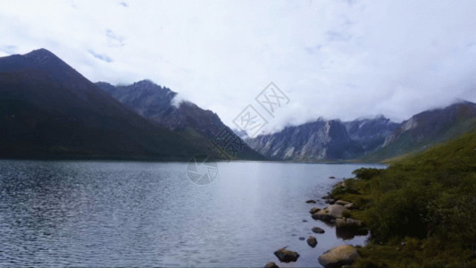 湖边公园青海省年保玉则国家公园GIF高清图片