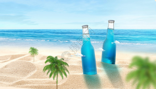 汽水可乐夏日清凉饮品设计图片