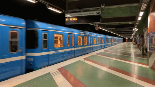 瑞典斯德哥尔摩地铁GIF高清图片
