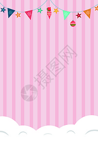 装饰彩旗粉色线条背景设计图片